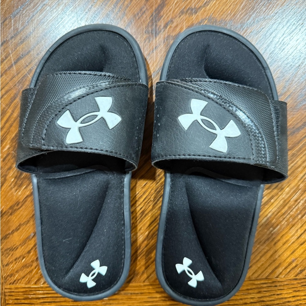 Under Armour Kids Black Slide Sandals